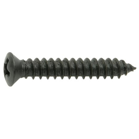Midwest Fastener Sheet Metal Screw, #8 x 1 in, Black Steel Oval Head Phillips Drive, 30 PK 63296